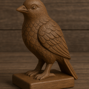 Hand-Carved Carved Bird Figurine