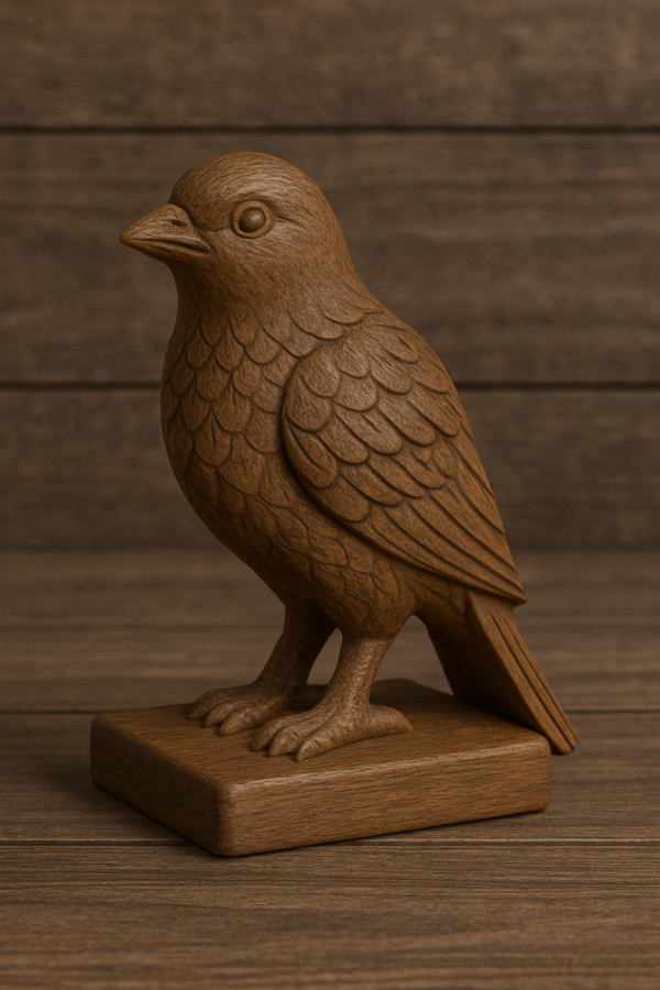 Hand-Carved Carved Bird Figurine