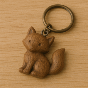 Hand carved keyring