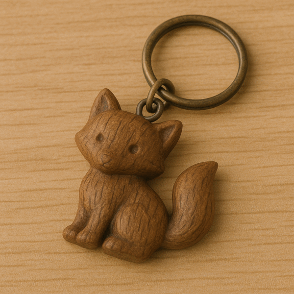 Hand carved keyring
