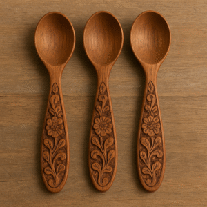 Hand-Carved Wooden Spoon Set