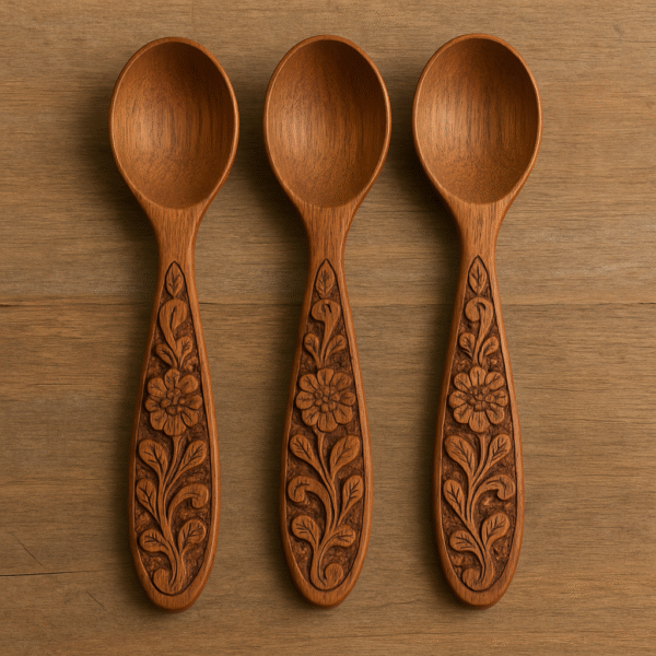 Hand-Carved Wooden Spoon Set